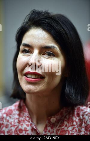 Föderation Wallonien - Brüsseler Sportminister Valerie Glatigny wurde am zweiten Tag eines Pressebesuchs im Trainingslager der Athleten der Paralympischen Mannschaft Belgien im Vorfeld der Paralympischen Spiele 2020 in Tokio, Dienstag, den 29. Oktober 2019, in Paris gezeigt. Die Paralympischen Spiele 2020 in Tokio finden vom 25. August bis zum 06. September 2020 statt. BELGA FOTO ERIC LALMAND Stockfoto