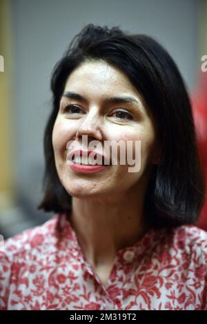 Föderation Wallonien - Brüsseler Sportminister Valerie Glatigny wurde am zweiten Tag eines Pressebesuchs im Trainingslager der Athleten der Paralympischen Mannschaft Belgien im Vorfeld der Paralympischen Spiele 2020 in Tokio, Dienstag, den 29. Oktober 2019, in Paris gezeigt. Die Paralympischen Spiele 2020 in Tokio finden vom 25. August bis zum 06. September 2020 statt. BELGA FOTO ERIC LALMAND Stockfoto