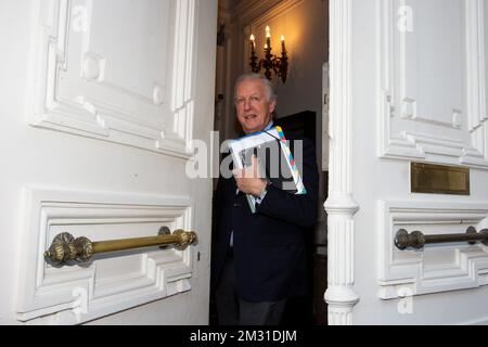 Der Rentenminister Daniel Bacquelaine kommt am Freitag, den 08. November 2019, zu einer Tagung des ministerrates der Bundesregierung in Brüssel. BELGA FOTO NICOLAS MAETERLINCK Stockfoto