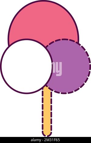 Isolated cotton candy amusement park icon Vector illustration Stock Vector