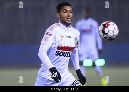 Fabien Antunes von Westerlo, in Aktion während eines Fußballspiels zwischen Royale Union Saint-Gilloise (1b) und Westerlo (1b), Mittwoch, den 04. Dezember 2019, in Brüssel, im 1./8.. Endspiel des belgischen Pokals "Croky Cup". BELGA FOTO LAURIE DIEFFEMBACQ Stockfoto