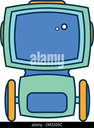Isolierter farbiger Symbolvektor des Roboters Stock Vektor