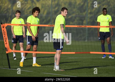 Genks Sebastien Dewaest wurde während des Wintertrainingslagers der belgischen Fußballmannschaft KRC Genk in Benidorm, Spanien, am Dienstag, den 07. Januar 2020 gezeigt. BELGA FOTO YORICK JANSENS Stockfoto