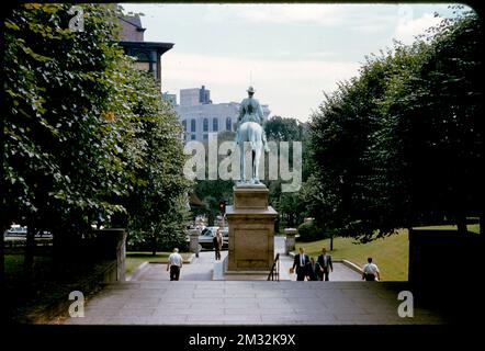 General Summer from State House , Capitols, Sculpture, Generals, Massachusetts State House Boston, Mass., Hooker, Joseph, 1814-1879. Edmund L. Mitchell Collection Stockfoto