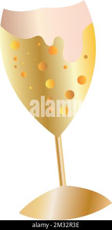 Isolierter Vektor des Symbols für farbiges Weinglas Stock Vektor