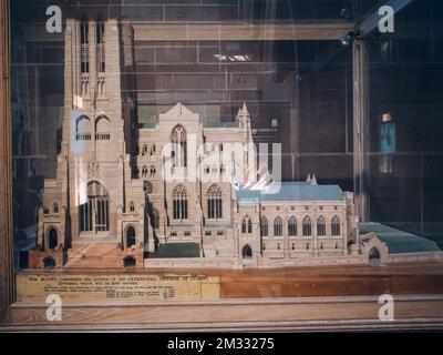 Miniaturmodell der Liverpool-Kathedrale. Stockfoto