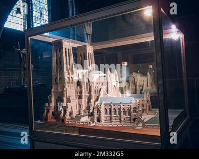 Miniaturmodell der Liverpool-Kathedrale. Stockfoto