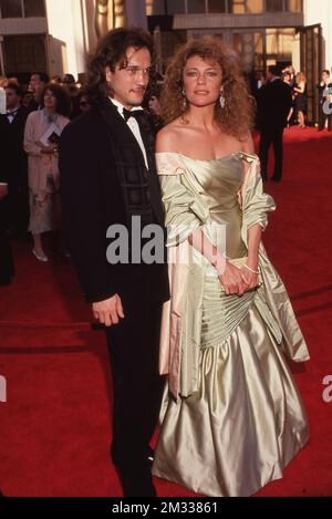 Jacqueline Bisset and Vincent Perez at the 61st Academy Awards on Wednesday, March 29, 1989, at the Shrine Auditorium in Los Angeles Credit: Ralph Dominguez/MediaPunch Stock Photo