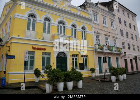 salvador, bahia, brasilien - novembro 20, 2022:Blick von Pelourinho, historisches Zentrum von Salvador. Stockfoto