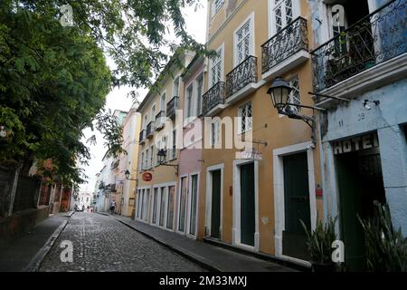 salvador, bahia, brasilien - novembro 20, 2022:Blick von Pelourinho, historisches Zentrum von Salvador. Stockfoto