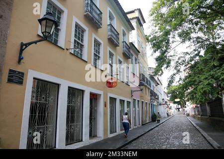 salvador, bahia, brasilien - novembro 20, 2022:Blick von Pelourinho, historisches Zentrum von Salvador. Stockfoto