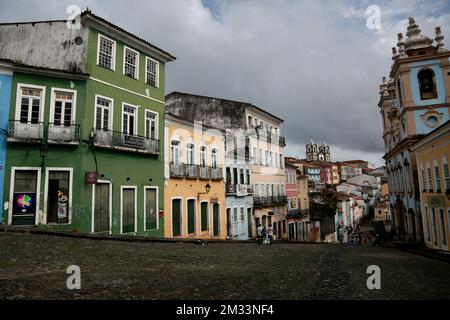 salvador, bahia, brasilien - novembro 20, 2022:Blick von Pelourinho, historisches Zentrum von Salvador. Stockfoto