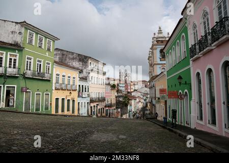 salvador, bahia, brasilien - novembro 20, 2022:Blick von Pelourinho, historisches Zentrum von Salvador. Stockfoto