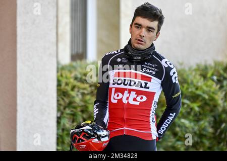 Belgische Kobe Goossens von Lotto Soudal, dargestellt auf der Radtour der Lotto-Soudal-Mannschaft in Javea, Spanien, Dienstag, den 12. Januar 2021. BELGA FOTO DIRK WAEM Stockfoto