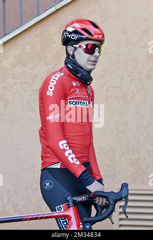 Belgische Kobe Goossens von Lotto Soudal, dargestellt auf der Radtour der Lotto-Soudal-Mannschaft in Javea, Spanien, Dienstag, den 12. Januar 2021. BELGA FOTO DIRK WAEM Stockfoto