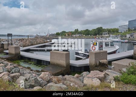 Das 1785 gegründete Sydney Nova Scotia liegt an der Ostküste von Cape Breton Island. Die Gegend ist bei Touristen beliebt und beherbergt viele Kreuzfahrtschiffe Stockfoto