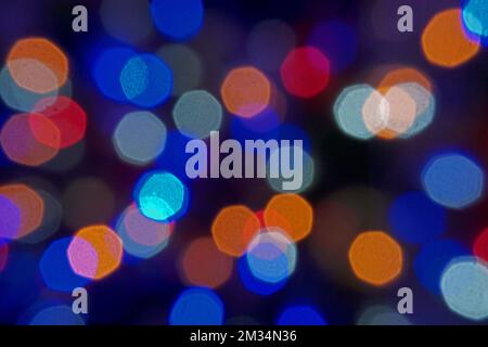 Weihnachtsbaum Lichter aus der Fokus Stockfoto