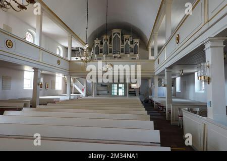 evangelisch-lutherische Dreikönigskirche Bad Bevensen - Innenaufnahme, Niedersachsen, Deutschland Stockfoto