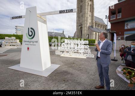 CM - MC Sozialversicherungs-Vorsitzender Luc Van Gorp, Foto auf einer Sitzung des CM - MC Sozialversicherung anlässlich des Rerum Novarum, Donnerstag, den 13. Mai 2021 in Oudenaarde. BELGA FOTO NICOLAS MAETERLINCK Stockfoto