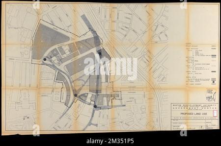 Government Center project no. Mass. r-35 : proposed land use , Government Center Boston, Mass., Maps, City planning, Massachusetts, Boston, Maps, Urban renewal, Massachusetts, Boston, Maps, Land use, Massachusetts, Boston, Maps Stock Photo