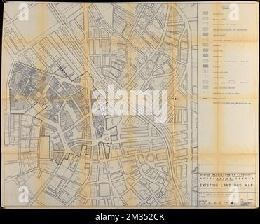 Government Center project no. Mass. r-35 : existing land use map , Government Center Boston, Mass., Maps, City planning, Massachusetts, Boston, Maps, Urban renewal, Massachusetts, Boston, Maps, Land use, Massachusetts, Boston, Maps Stock Photo