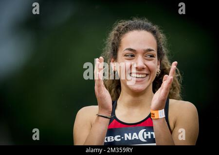 Die belgische Ilana Hanssens wurde nach dem „KBC Nacht van de Atletiek“-Leichtathletiktreffen in Heusden-Zolder am Samstag, den 03. Juli 2021, fotografiert. BELGA FOTO JASPER JACOBS Stockfoto