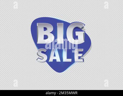 Ein Vektorposter für große Verkaufszahlen auf grauem Hintergrund, Datei-EPS Stock Vektor