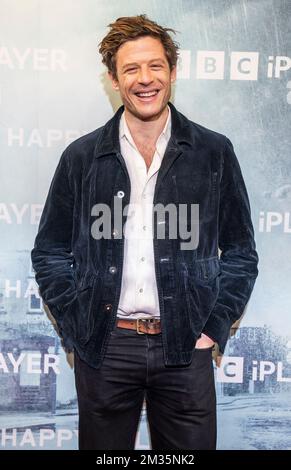 James Norton nimmt an der Vorführung der letzten Serie von Happy Valley im Vue Cinema in Halifax Teil. Bilddatum: Mittwoch, 14. Dezember 2022. Stockfoto