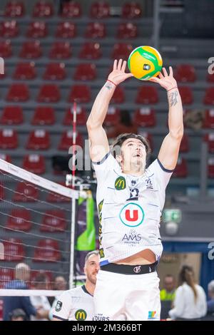 Civitanova Marche, Italien. 14.. Dezember 2022. Tours VB während Cucine Lube Civitanova vs Tours VB, CEV Champions League Volleyballspiel in Civitanova Marche, Italien, Dezember 14 2022 Kredit: Unabhängige Fotoagentur/Alamy Live News Stockfoto