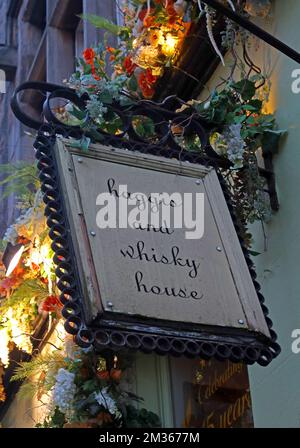 Haggis & Whisky House, Arcade Eating Place, echtes schottisches Essen, Edinburgh Royal Mile, 48 Cockburn St, Jackson Close, Edinburgh EH1 1PB Stockfoto