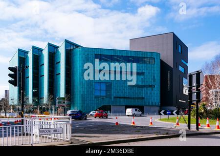 The Information Commons, also known as the IC, is a library and computing building in Sheffield, England, and is part of the University of Sheffield. Stock Photo