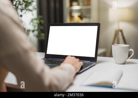 Leerer Laptop-Bildschirm Stockfoto