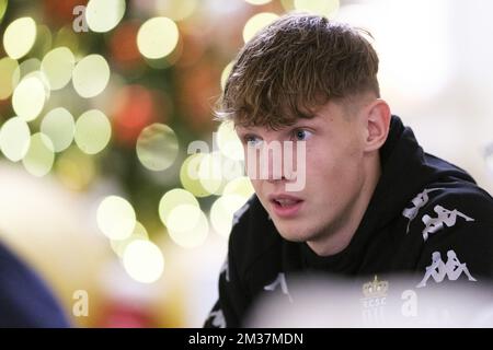 Nauris Petkevicius von Charleroi wurde am Montag, den 10. Januar 2022, im Wintertrainingslager der belgischen Fußballmannschaft Sporting Charleroi in Antalya (Türkei) abgebildet. BELGA FOTO NICOLAS LAMBERT Stockfoto