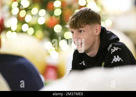 Nauris Petkevicius von Charleroi wurde am Montag, den 10. Januar 2022, im Wintertrainingslager der belgischen Fußballmannschaft Sporting Charleroi in Antalya (Türkei) abgebildet. BELGA FOTO NICOLAS LAMBERT Stockfoto