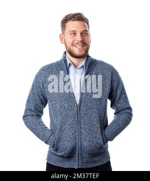 Mann in Pullover Stockfoto
