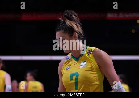 ANKARA, TURKIYE - 13. JULI 2022: Montibeller Rosamaria in Brasilien gegen Japan VNL-Viertelfinale in der Ankara Arena Stockfoto