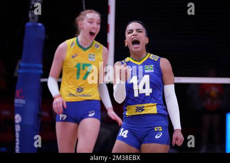ANKARA, TURKIYE - JULY 13, 2022: Araujo Natalia in Brazil vs Japan VNL Quarter Final match in Ankara Arena Stockfoto