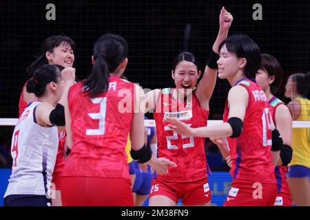 ANKARA, TURKIYE - 13. JULI 2022: Ogawa Erina in Brasilien gegen Japan VNL-Viertelfinale in der Ankara Arena Stockfoto