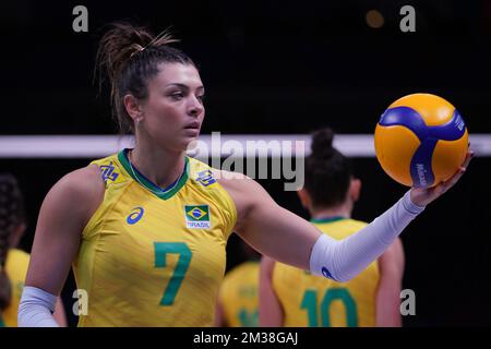 ANKARA, TURKIYE - 13. JULI 2022: Montibeller Rosamaria in Brasilien gegen Japan VNL-Viertelfinale in der Ankara Arena Stockfoto