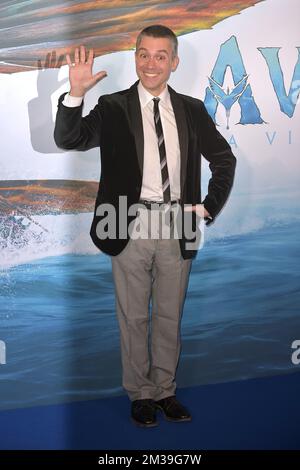 Rom, Italien. 13.. Dezember 2022. Saverio raimondo nimmt an der italienischen Premiere des Films „Avatar: The Water“ Rom, (Italien) 13.. Dezember 2022 Kredit: dpa/Alamy Live News Teil Stockfoto