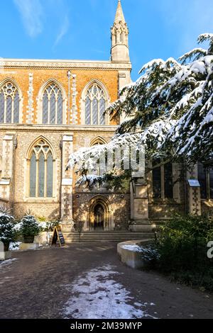 St. Albans Cathedral, auch bekannt als St. Albans Abbey, Stockfoto