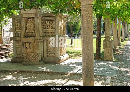 Überreste der ehemaligen römischen Stadt Salona in Kroatien Stockfoto