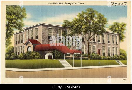 Hotel Fort Craig, Maryville, Tennessee , Hotels, Tichnor Brothers Collection, Postkarten der Vereinigten Staaten Stockfoto