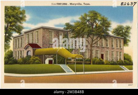 Hotel Fort Craig, Maryville, Tennessee , Hotels, Tichnor Brothers Collection, Postkarten der Vereinigten Staaten Stockfoto