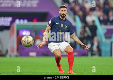 Al-Khor, Katar. 14.. Dezember 2022; Al Bayt Stadium, Al Khor, Katar; FIFA Fußball-Halbfinale der Weltmeisterschaft, Frankreich gegen Marokko; Olivier Giroud von Frankreich Kredit: Action Plus Sports Images/Alamy Live News Stockfoto