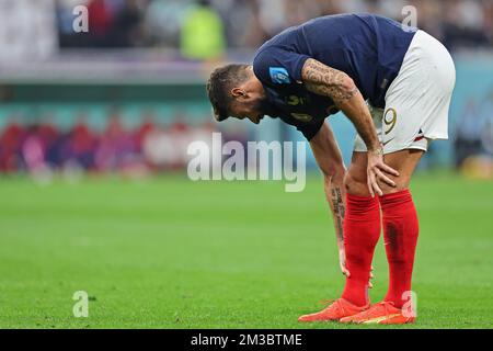 Al-Khor, Katar. 14.. Dezember 2022; Al Bayt Stadium, Al Khor, Katar; FIFA Fußball-Halbfinale der Weltmeisterschaft, Frankreich gegen Marokko; Olivier Giroud von Frankreich Kredit: Action Plus Sports Images/Alamy Live News Stockfoto