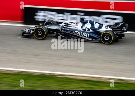 Scuderia AlphaTauri der Franzose Pierre Gasly wurde während des dritten Trainings beim Grand Prix F1 von Belgien in Spa-Francorchamps am Samstag, den 27. August 2022, in Aktion gezeigt. Der Formel-1-Grand-Prix von Spa-Francorchamps findet an diesem Wochenende vom 26.. Bis 28.. August statt. BELGA FOTO JONAS ROOSENS Stockfoto