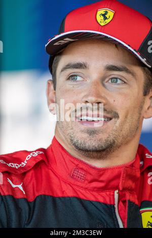 Scuderia Ferrari Monegasque-Fahrer Charles Leclerc, abgebildet nach dem Grand Prix von Belgien F1, in Spa-Francorchamps, Sonntag, 28. August 2022. Der Formel-1-Grand-Prix von Spa-Francorchamps findet an diesem Wochenende vom 26.. Bis 28.. August statt. BELGA FOTO JONAS ROOSENS Stockfoto