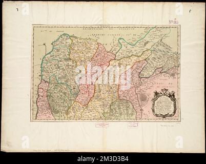 Insubres in Segusianis : Partie du dioecese et Archevche de Lyon : Partie septentrionale de Bresse, Bugey, et Valromey, divisée en leurs mandements le Balliage de Gex , katholische Kirche. Erzdiözese von Lyon Frankreich, Karten, frühe Arbeiten bis 1800, Rhône-Alpes, Karten, frühe Arbeiten bis 1800, Lyon Frankreich, Karten, frühe Arbeiten bis 1800 Norman B. Leventhal Map Center Collection Stockfoto