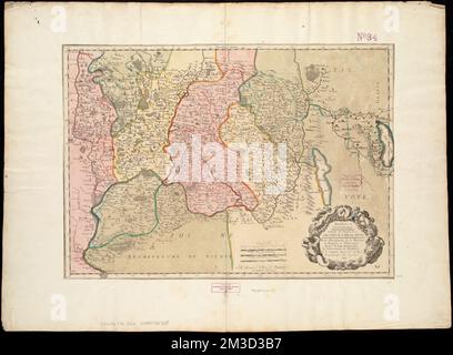 Insubres in Segusianis : partie du dioecese, et Archevesché de Lyon : partie méridionale de la Bresse du Bugey, et Valromey, divisés en leurs Mandements : la souveraineté de Dombes , Catholic Church. Archdiocese of Lyon France, Maps, Early works to 1800, Rhône-Alpes France, Maps, Early works to 1800, Lyon France, Maps, Early works to 1800 Norman B. Leventhal Map Center Collection Stock Photo